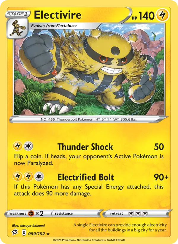Electivire, Pokémon card