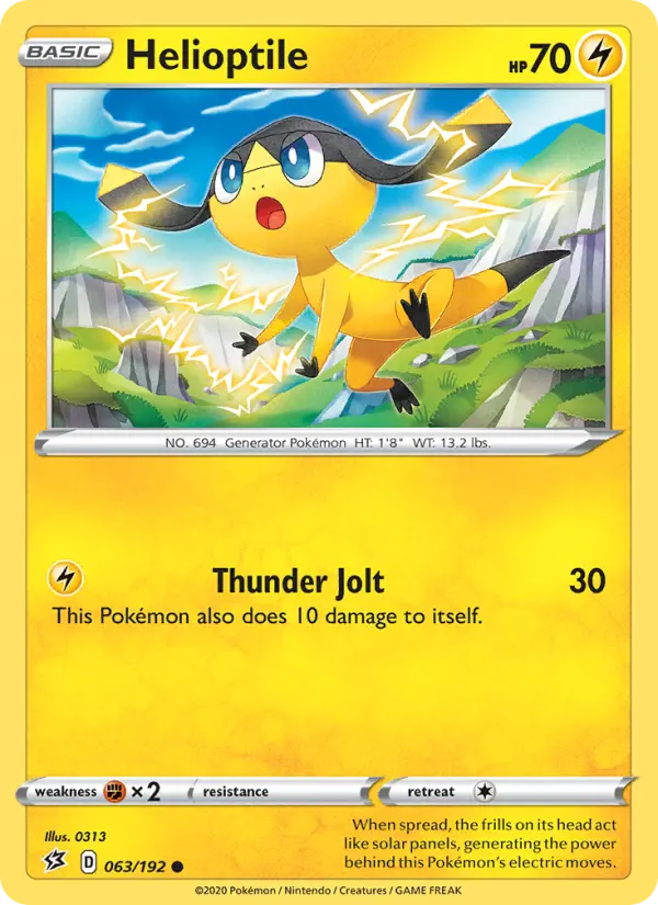 Helioptile, Pokémon card