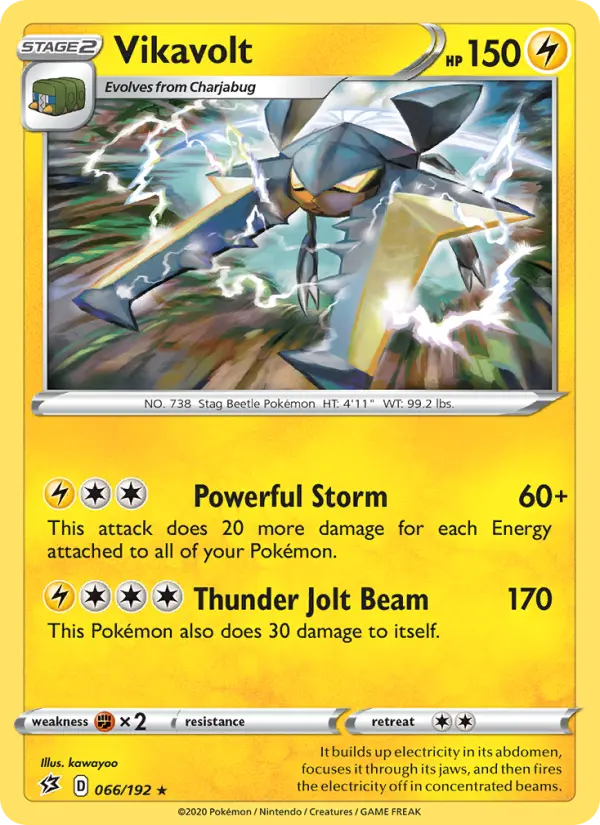 Vikavolt, Pokémon card