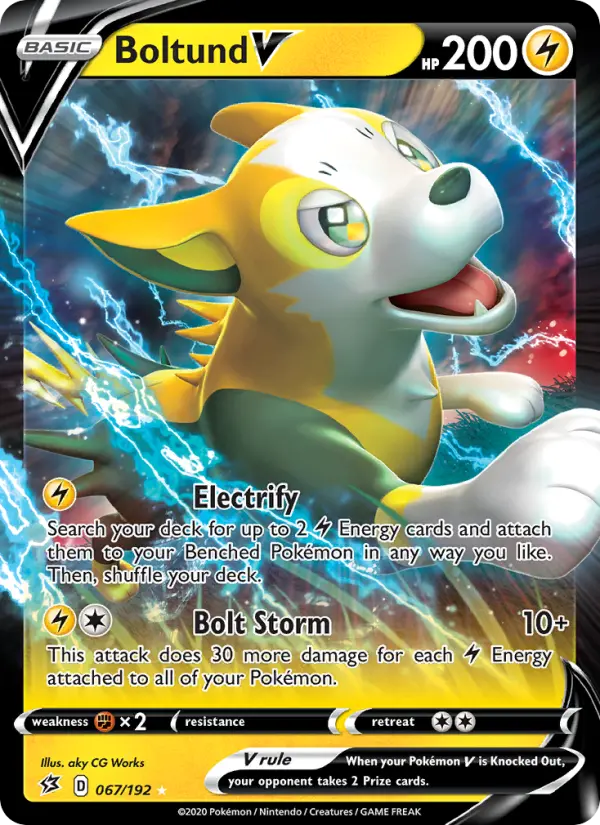 Boltund V, Pokémon card