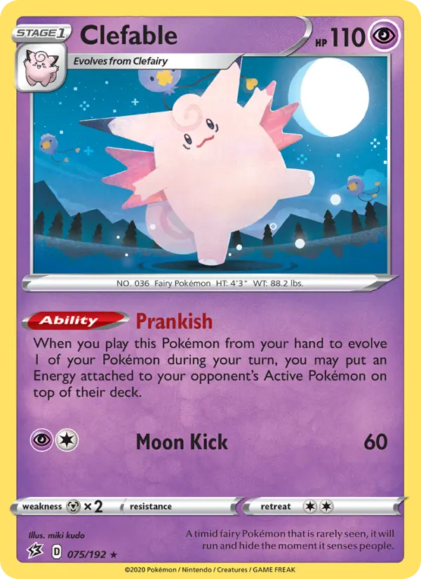 Clefable, Pokémon card