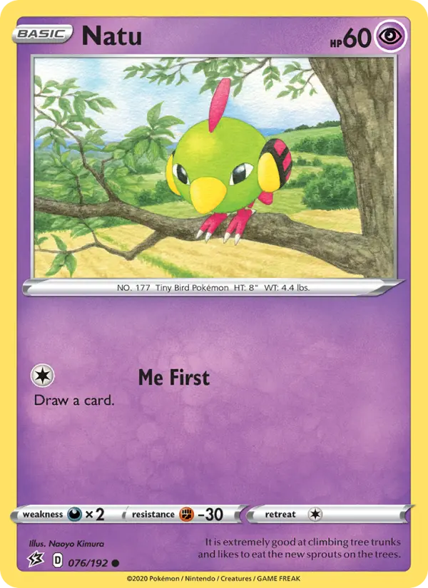 Natu, Pokémon card