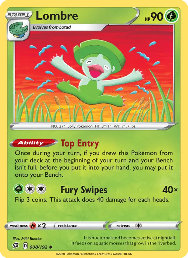 Lombre, Pokémon card