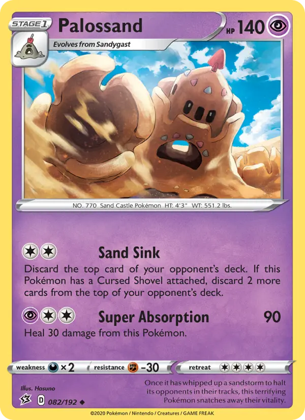 Palossand, Pokémon card