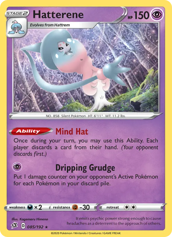 Hatterene, Pokémon card