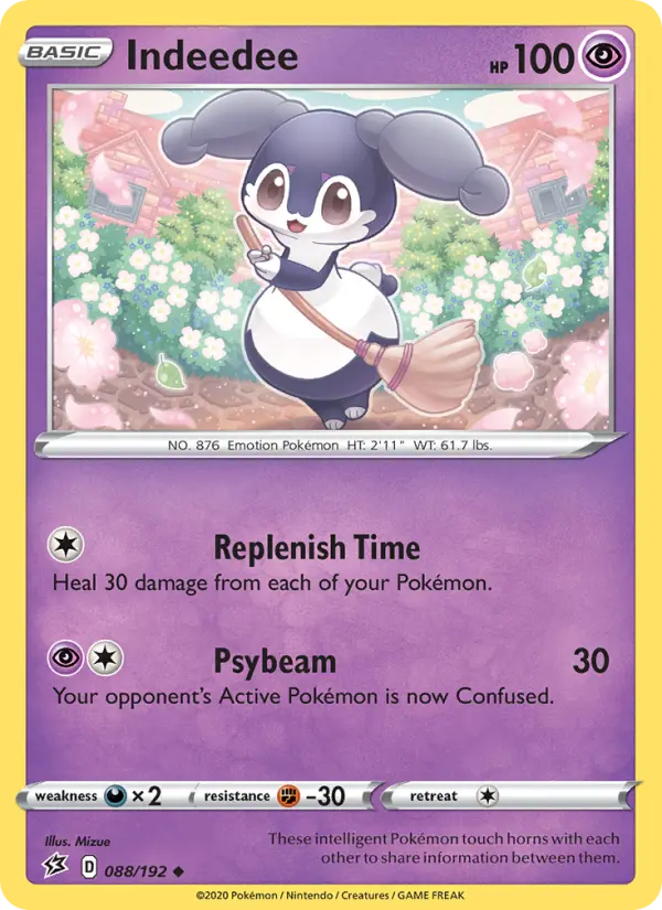 Indeedee, Pokémon card