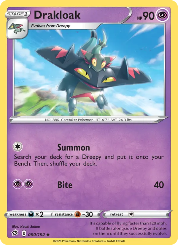Drakloak, Pokémon card