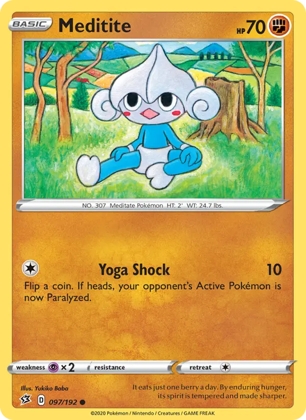 Meditite, Pokémon card