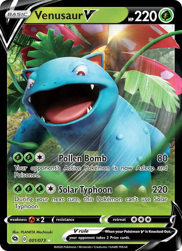 Venusaur V, Pokémon card