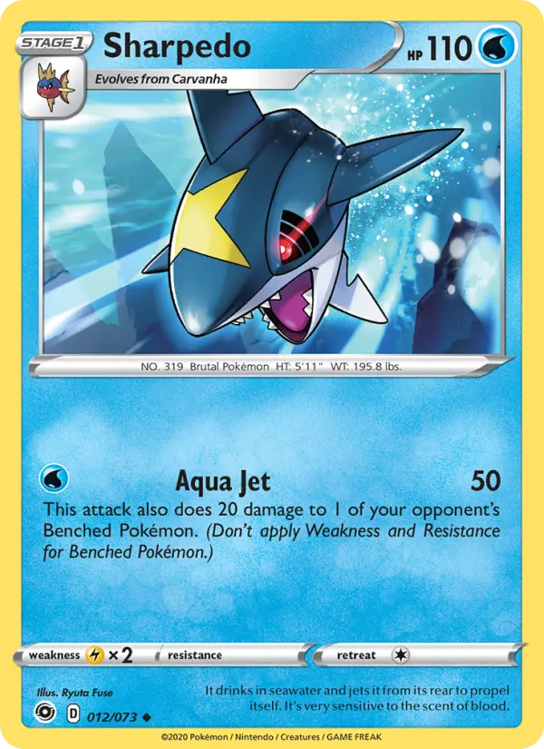 Sharpedo, Pokémon card