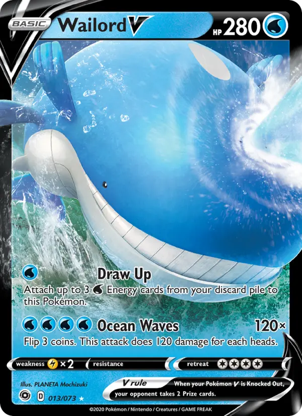 Wailord V, Pokémon card