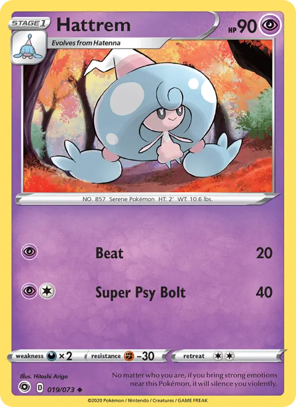 Hattrem, Pokémon card