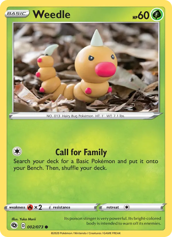 Weedle, Pokémon card