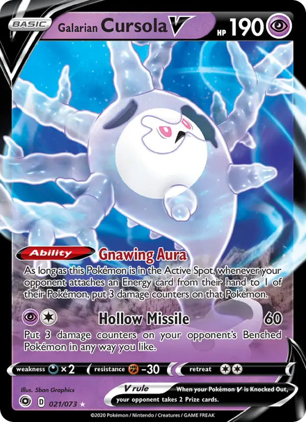 Galarian Cursola V, Pokémon card