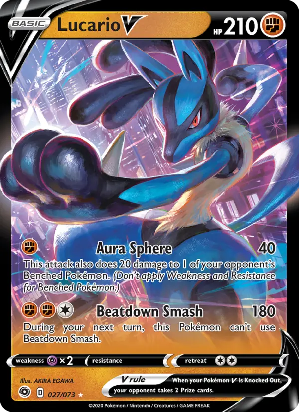 Lucario V, Pokémon card
