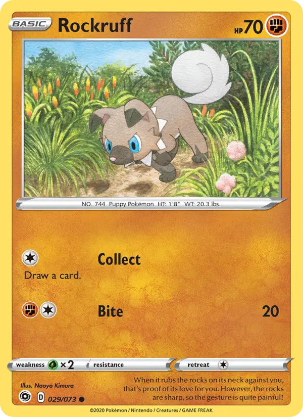 Rockruff, Pokémon card