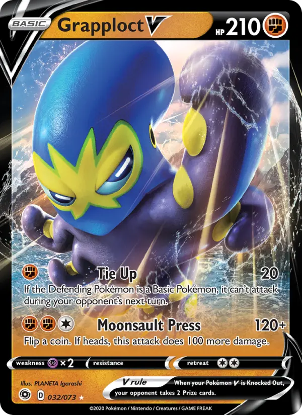 Grapploct V, Pokémon card