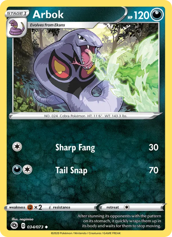 Arbok, Pokémon card