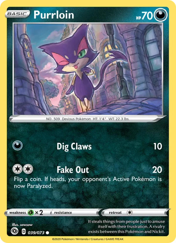 Purrloin, Pokémon card