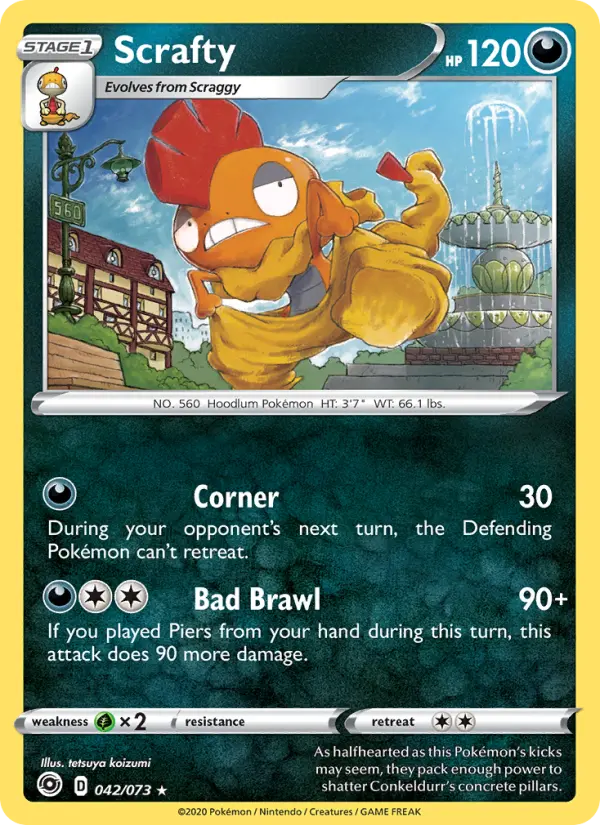 Scrafty, Pokémon card
