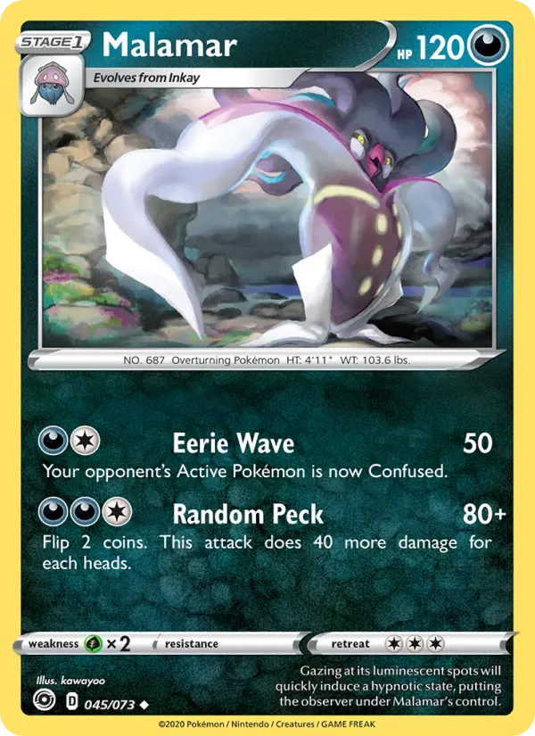 Malamar, Pokémon card