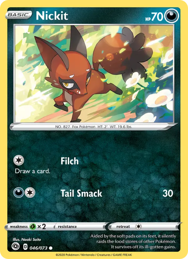 Nickit, Pokémon card
