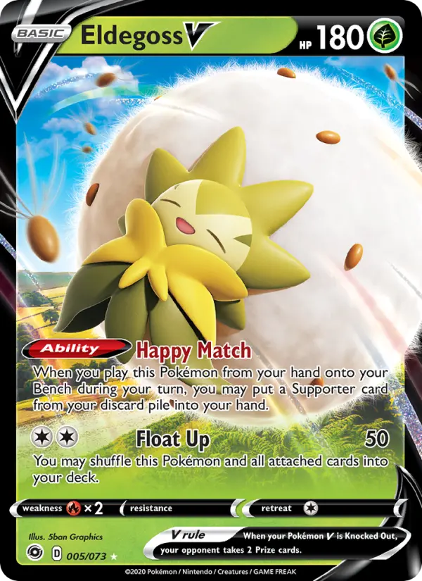 Eldegoss V, Pokémon card