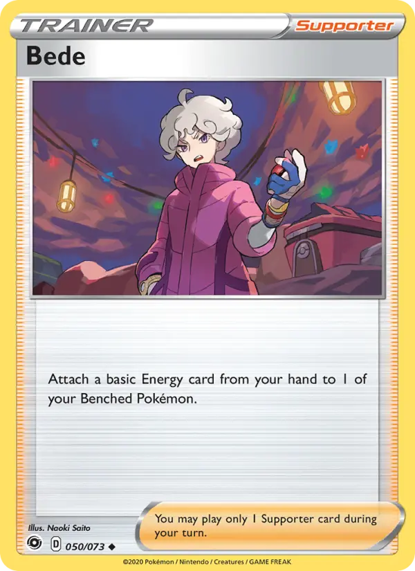 Bede, Pokémon card