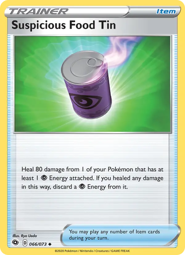 Suspicious Food Tin, Pokémon card