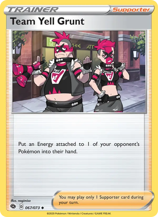 Team Yell Grunt, Pokémon card