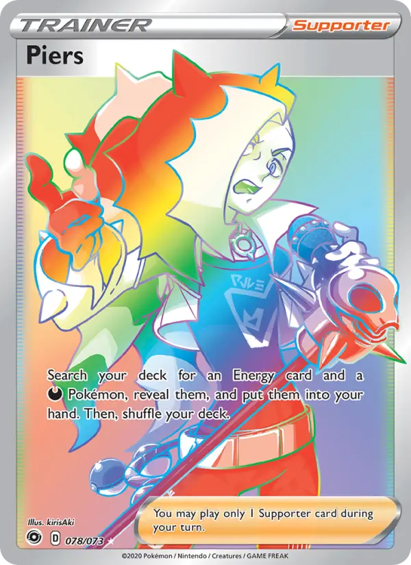 Piers, Pokémon card