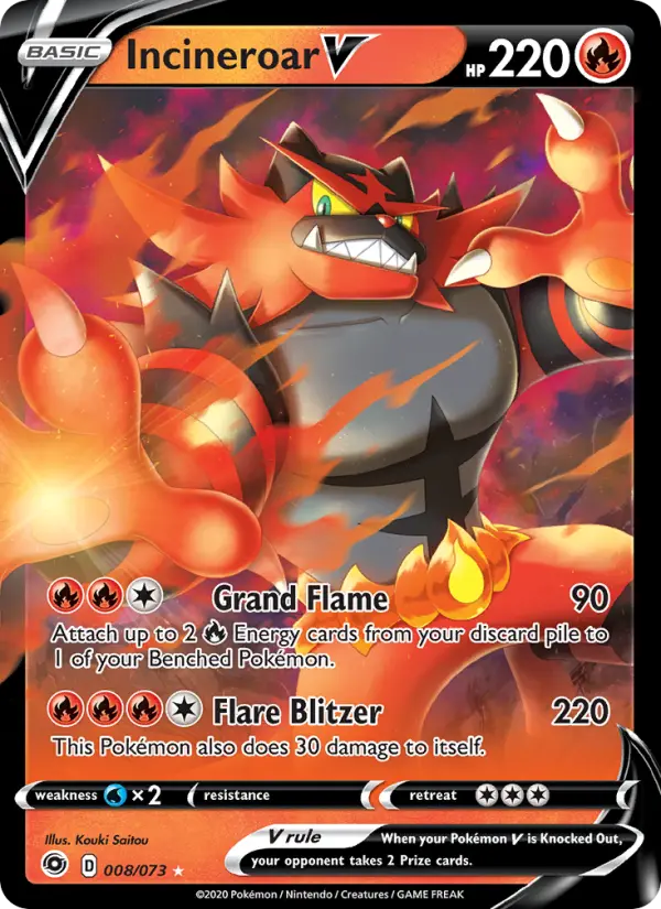 Incineroar V, Pokémon card