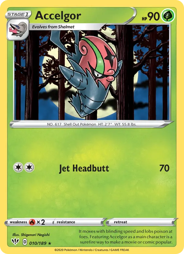 Accelgor, Pokémon card