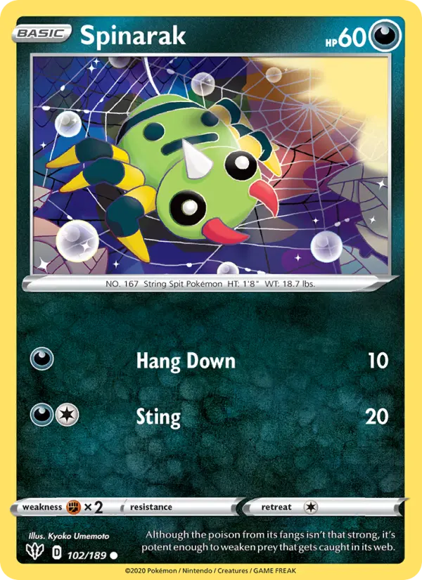 Spinarak, Pokémon card