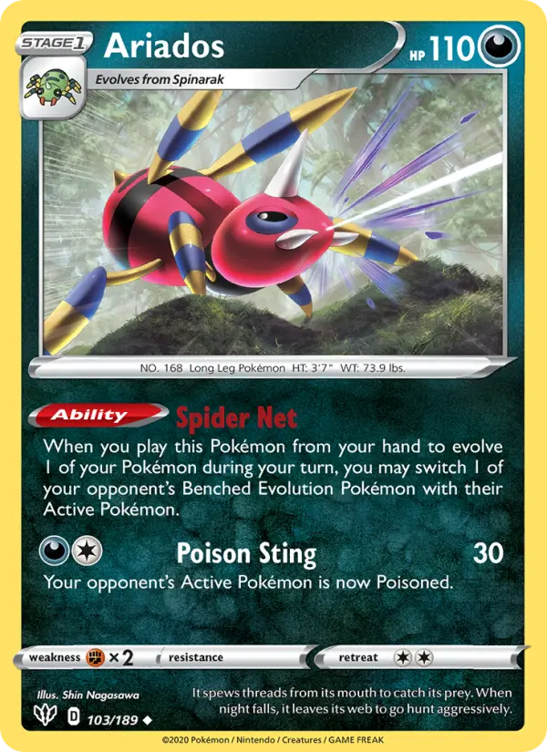 Ariados, Pokémon card