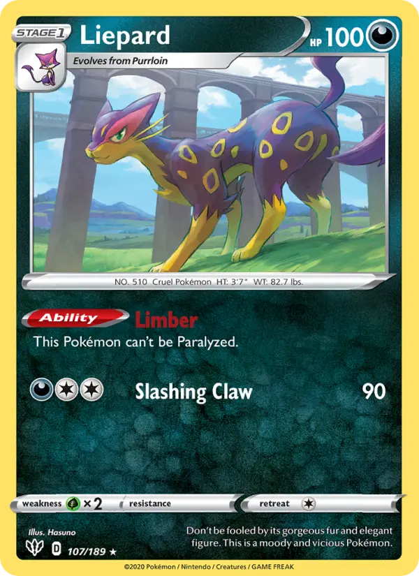 Liepard, Pokémon card