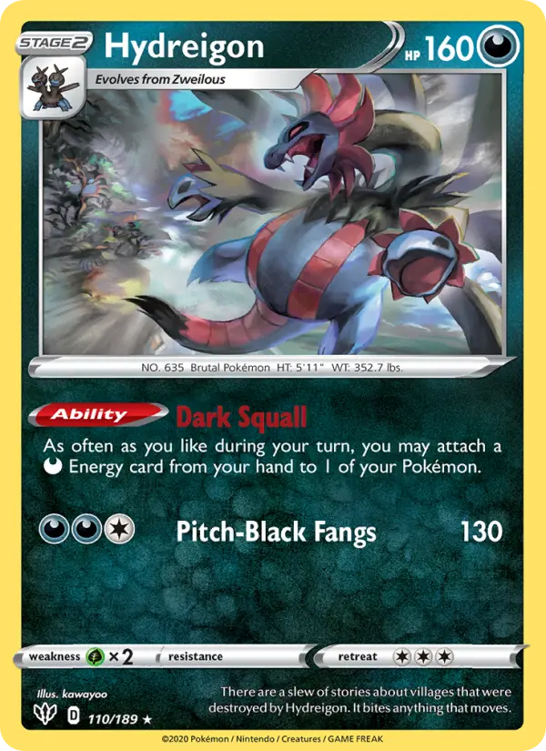Hydreigon, Pokémon card