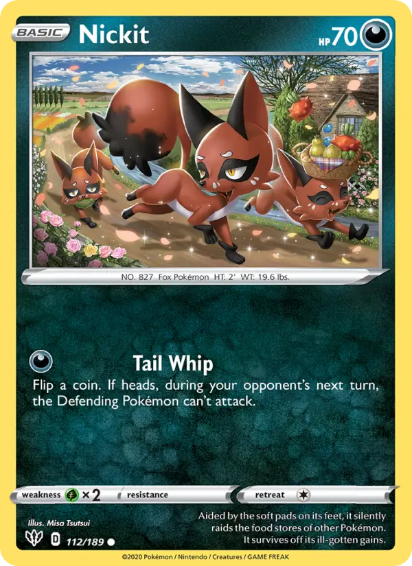 Nickit, Pokémon card