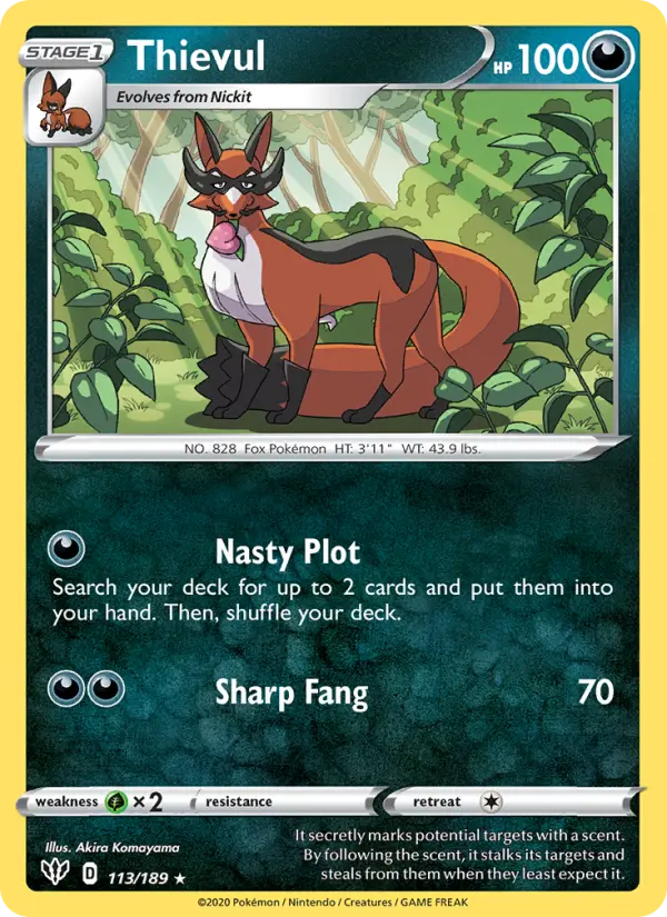 Thievul, Pokémon card