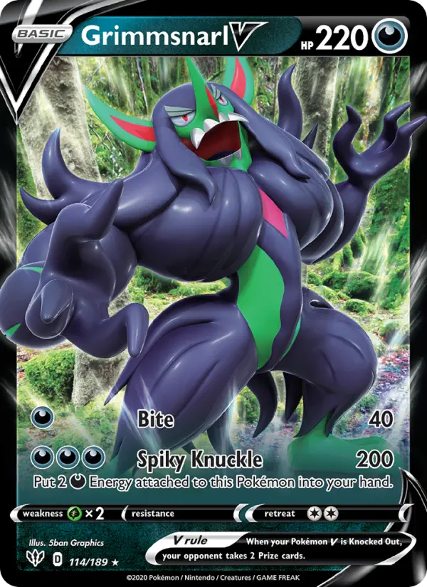 Grimmsnarl V, Pokémon card