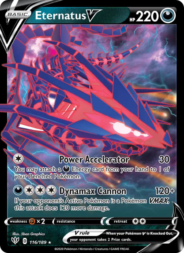Eternatus V, Pokémon card