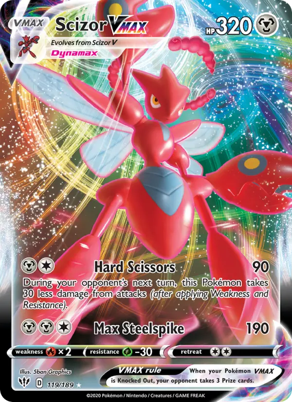 Scizor VMAX, Pokémon card