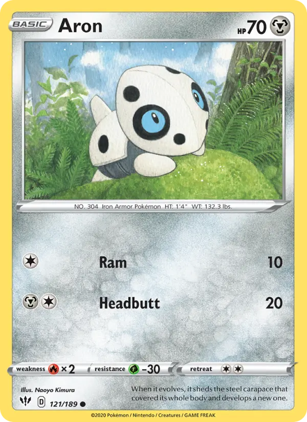 Aron, Pokémon card