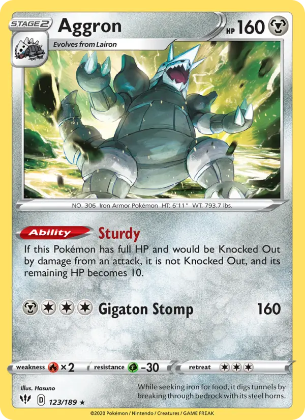 Aggron, Pokémon card