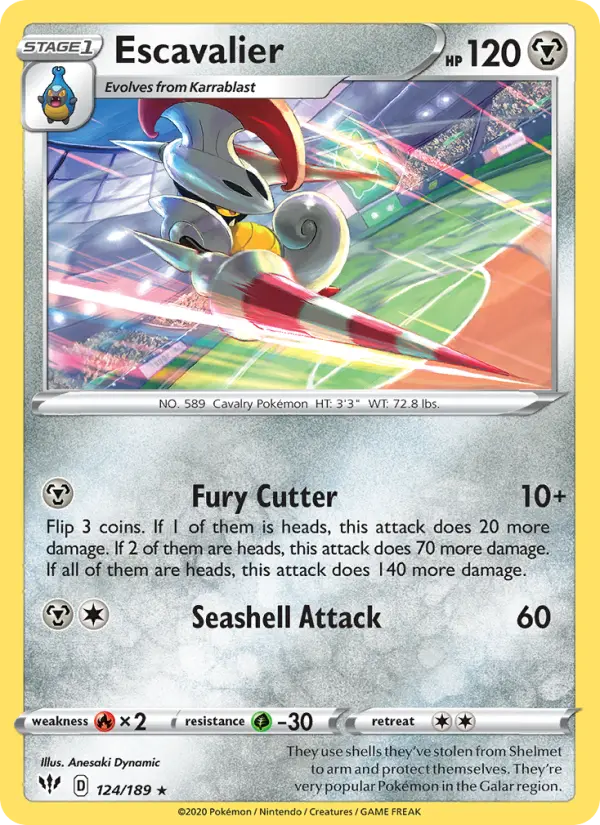 Escavalier, Pokémon card
