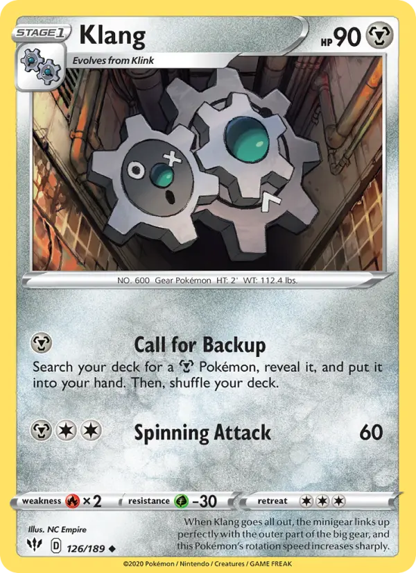 Klang, Pokémon card