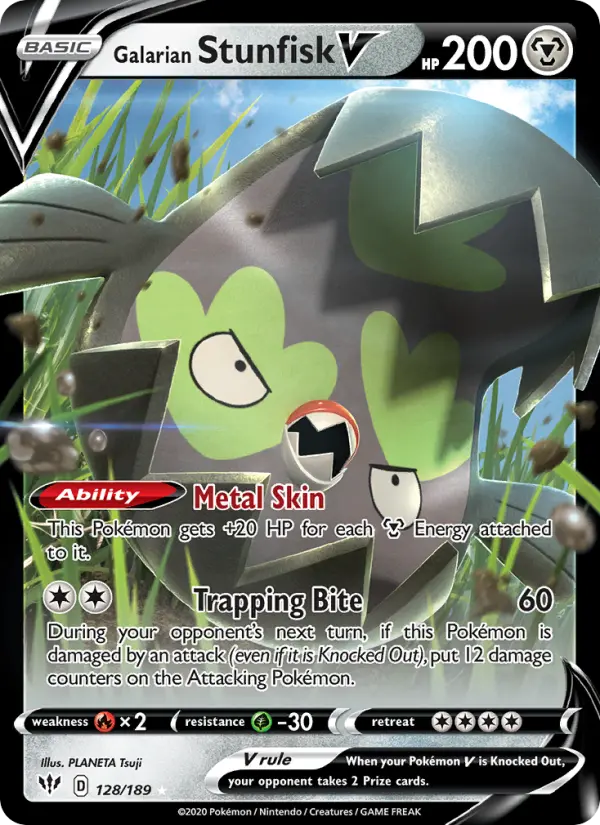 Galarian Stunfisk V, Pokémon card