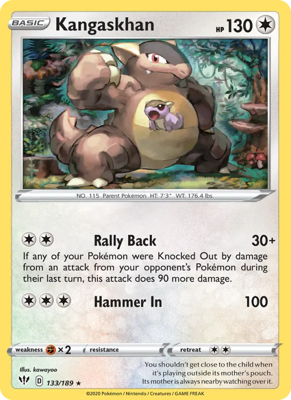 Kangaskhan, Pokémon card