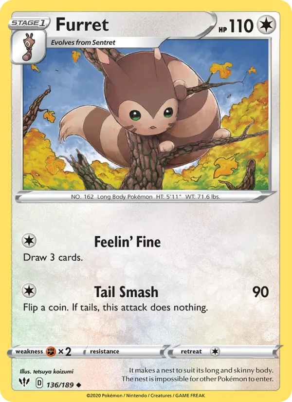 Furret, Pokémon card