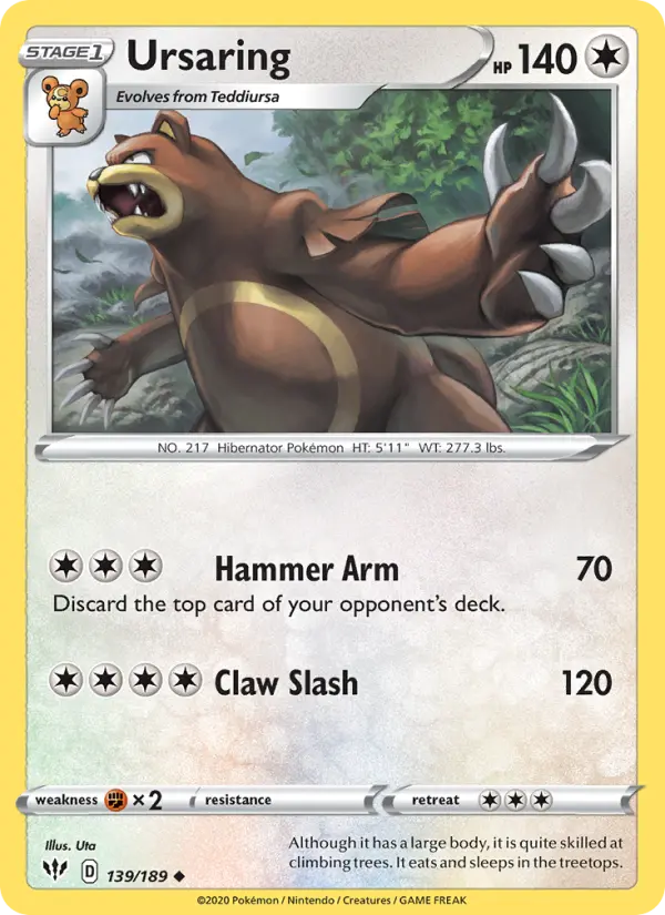 Ursaring, Pokémon card